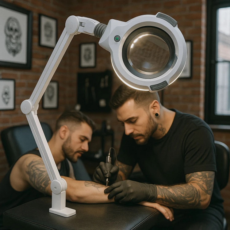 Lampa LED z lupą 3D
